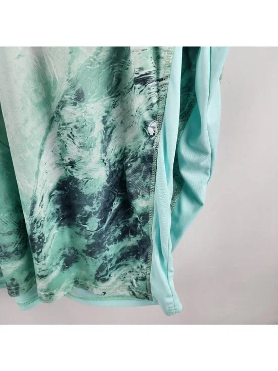 Mossy Oak Hoodie Mens XXL Green Gray Tie Dye Fishing L/S Pullover - Picture 4 of 7